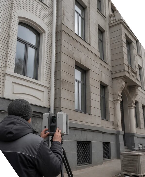 Лазерное сканирование фасадов зданий для обследования в Сарове